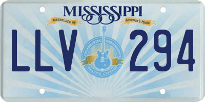 MS license plate LLV294