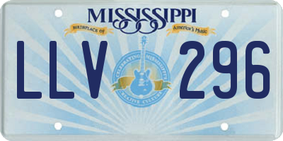 MS license plate LLV296