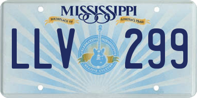 MS license plate LLV299