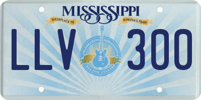 MS license plate LLV300