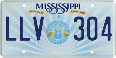 MS license plate LLV304