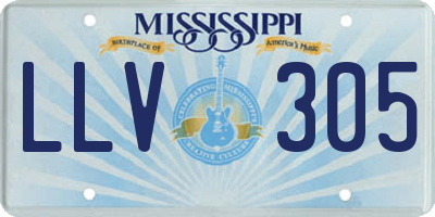 MS license plate LLV305