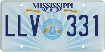 MS license plate LLV331