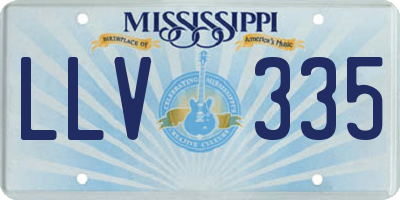 MS license plate LLV335