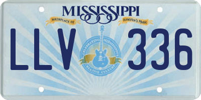 MS license plate LLV336