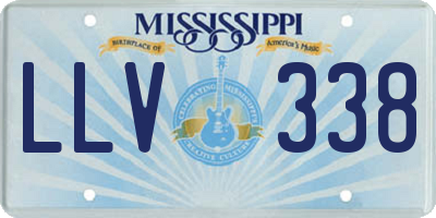 MS license plate LLV338