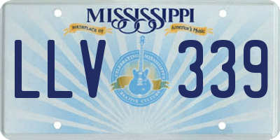 MS license plate LLV339