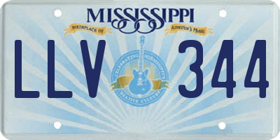MS license plate LLV344