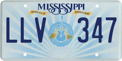 MS license plate LLV347