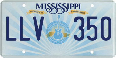 MS license plate LLV350