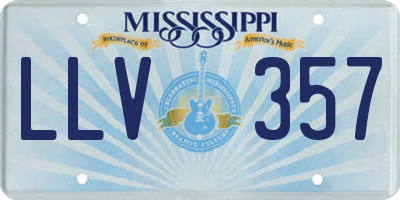 MS license plate LLV357