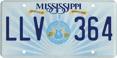 MS license plate LLV364