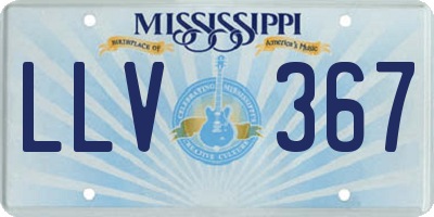 MS license plate LLV367