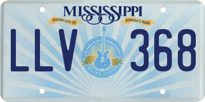 MS license plate LLV368