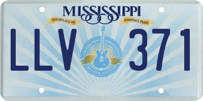 MS license plate LLV371