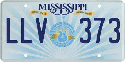 MS license plate LLV373