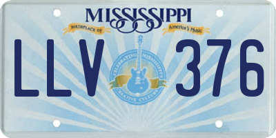 MS license plate LLV376