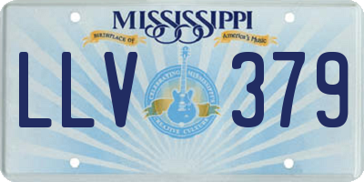 MS license plate LLV379