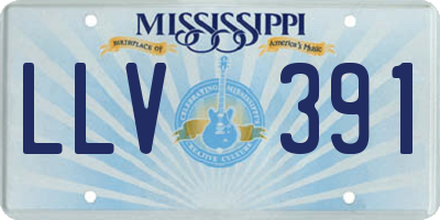 MS license plate LLV391