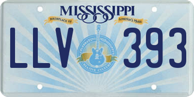 MS license plate LLV393