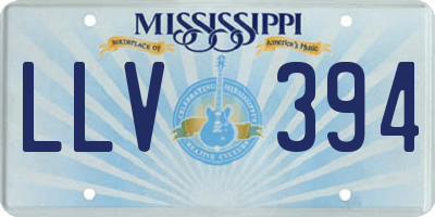 MS license plate LLV394