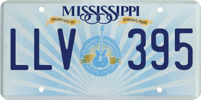 MS license plate LLV395