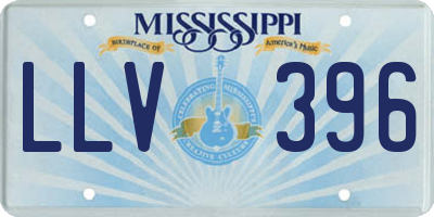 MS license plate LLV396