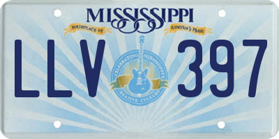 MS license plate LLV397