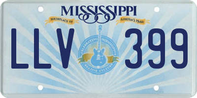 MS license plate LLV399