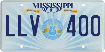 MS license plate LLV400