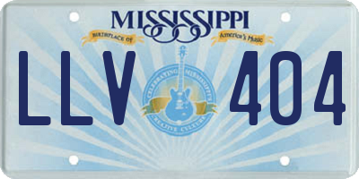 MS license plate LLV404