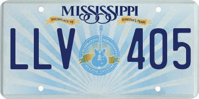 MS license plate LLV405