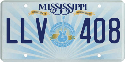 MS license plate LLV408
