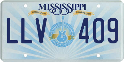 MS license plate LLV409