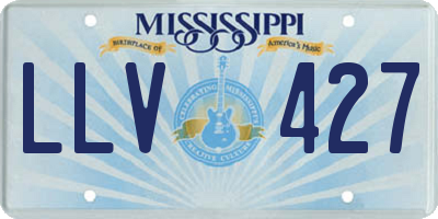 MS license plate LLV427