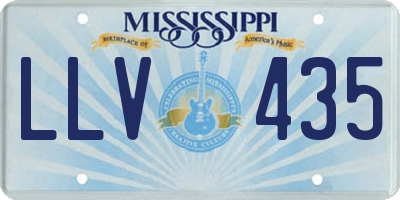 MS license plate LLV435