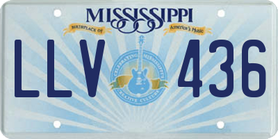 MS license plate LLV436