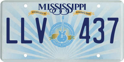 MS license plate LLV437