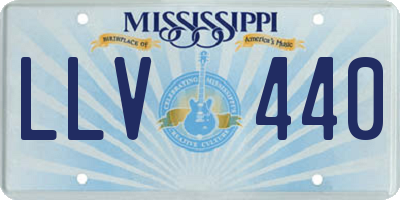 MS license plate LLV440