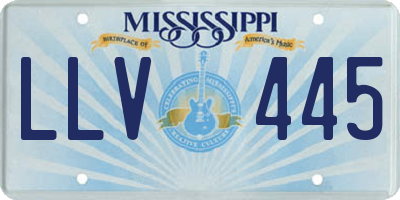 MS license plate LLV445