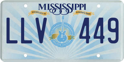 MS license plate LLV449