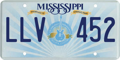 MS license plate LLV452