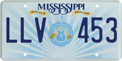 MS license plate LLV453
