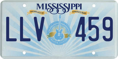 MS license plate LLV459