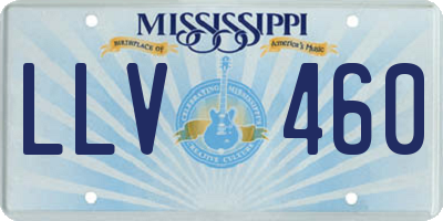 MS license plate LLV460
