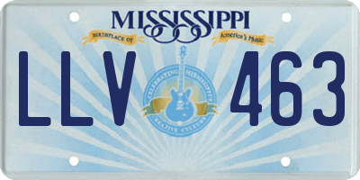 MS license plate LLV463