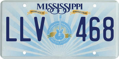 MS license plate LLV468
