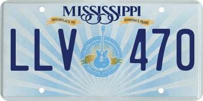 MS license plate LLV470