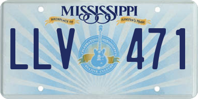 MS license plate LLV471