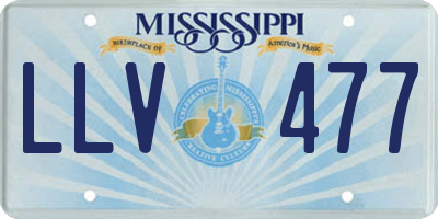 MS license plate LLV477